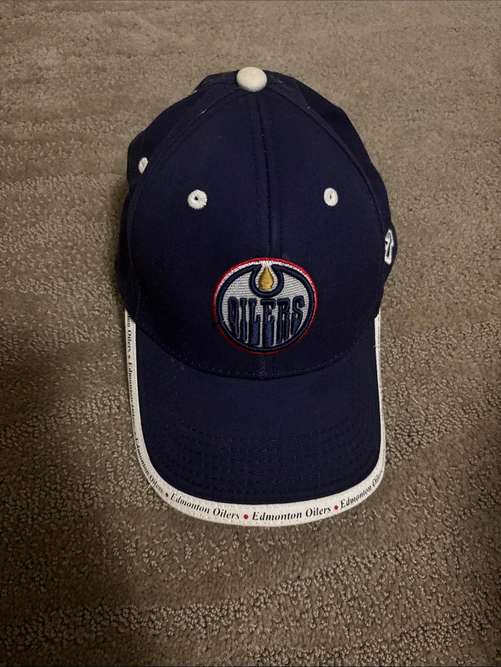 Edmonton Oilers Navy Blue NHL Cap